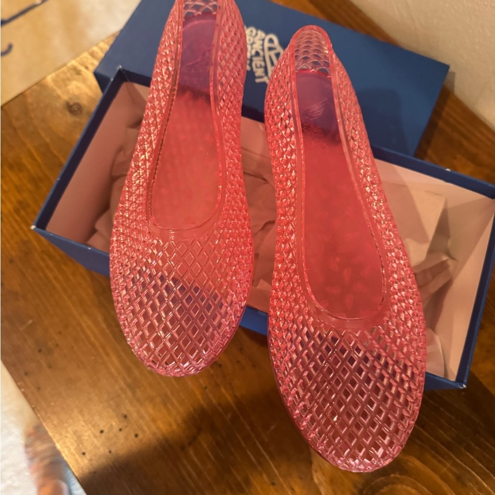 Ancient Greek Sandals Coral Mesh Loafers